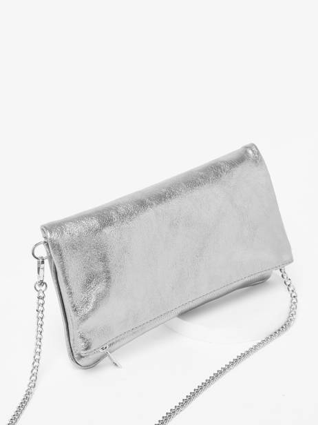 Sac Bandoulière Nine Cuir Milano Argent nine NI22112N vue secondaire 2