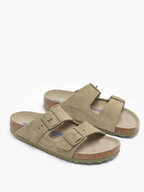 Mules Arizona En Cuir Birkenstock Vert unisex 1019088 vue secondaire 2