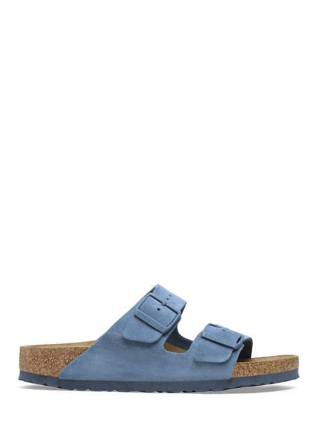 Mules Arizona En Cuir Birkenstock Bleu women 1026820