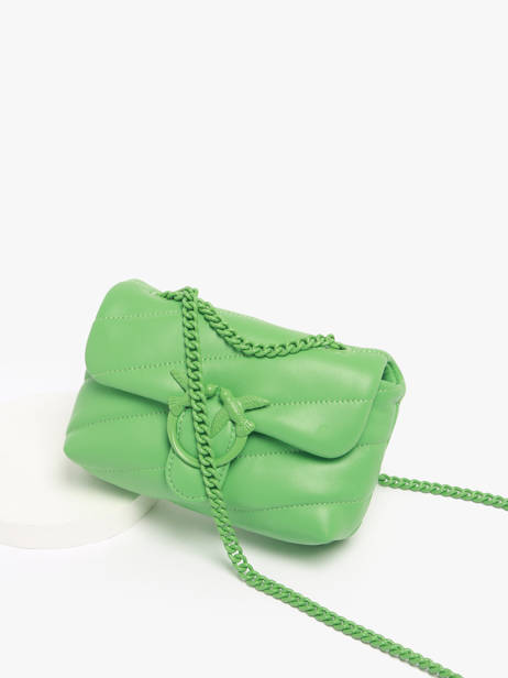 Sac Bandoulière Love Bag Puff Cuir Pinko Vert love bag puff A1JO vue secondaire 2