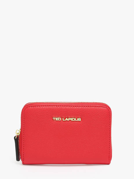 Portefeuille Ted lapidus Rouge jara TLMQ1503