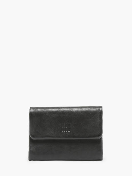 Portefeuille Cuir Biba Noir wallet TOT1L