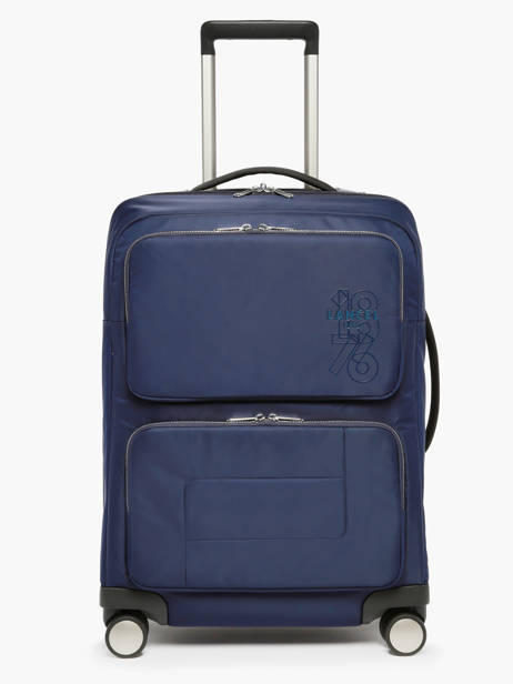 Valise Cabine Leo Nylon Recyclé Lancel Bleu leo A12484