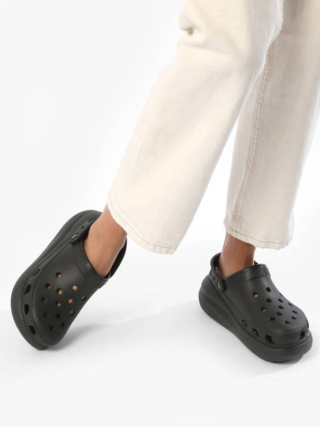 Mules Crush Clog Crocs Noir unisex 207521 vue secondaire 2