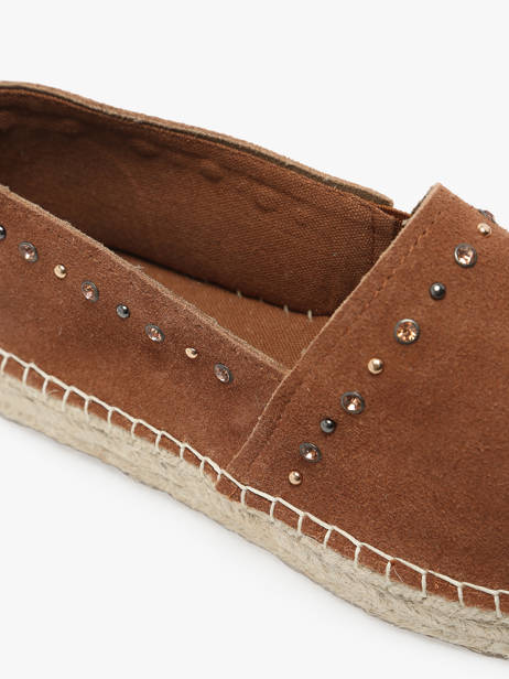 Espadrilles En Cuir Colors of california Marron women HCESPA10 vue secondaire 1