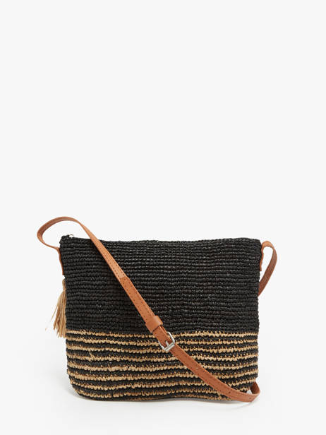 Sac Bandoulière L'atelier Du Crochet Raphia Le voyage en panier Noir l'atelier du crochet AM753 vue secondaire 4
