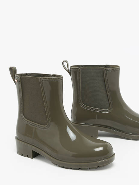 Bottes De Pluie Tommy hilfiger Vert women 8213BDS vue secondaire 2