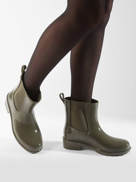 Bottes De Pluie Tommy hilfiger Vert women 8213BDS vue secondaire 1