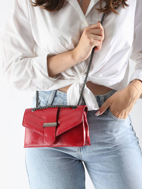 Sac BandouliÃ¨re Jana Amour Cuir Etrier Rouge jana amour EJAM002R vue secondaire 1