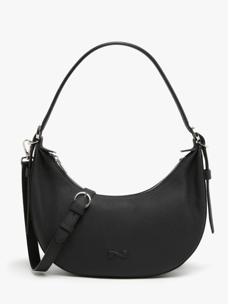 Sac Porté épaule Olga Cuir Nathan baume Noir nathan 1932 64