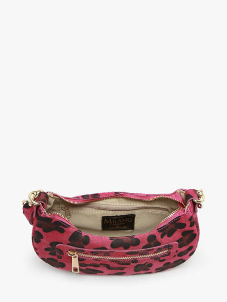 Sac Porté épaule Velvet Leopardo Cuir Milano Rose velvet leopardo VL24061 vue secondaire 3