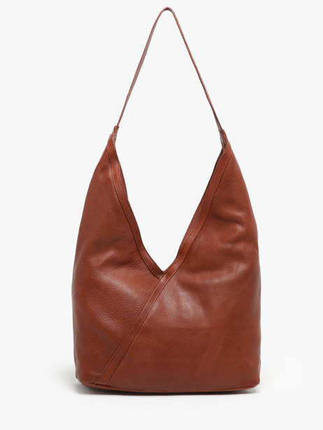 Sac Porté épaule Cow Cuir Basilic pepper Marron cow BCOW74 vue secondaire 4