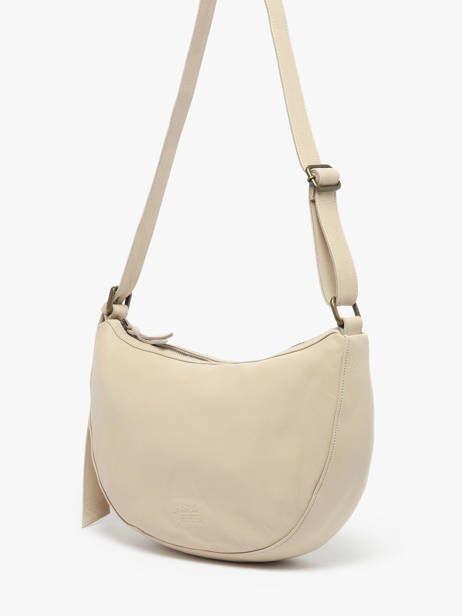 Sac Bandoulière Cow Cuir Basilic pepper Beige cow BCOW71 vue secondaire 2