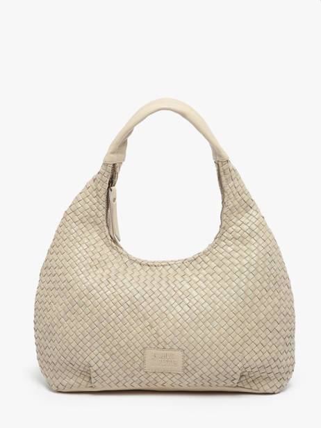 Sac Porté épaule Parma Cuir Basilic pepper Beige parma BPAR02