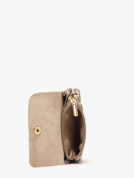 Porte-monnaie Cuir Milano Multicolore velvet leopardo VL23092 vue secondaire 1