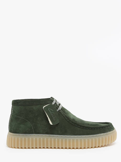 Chaussures Derbies Torhill Hi En Cuir Clarks Vert men 26178268