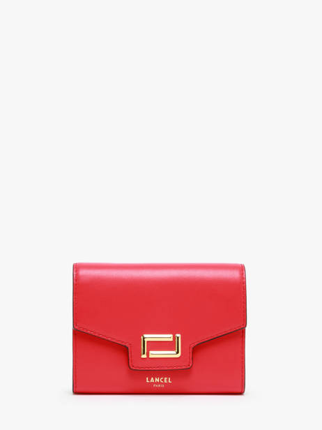 Portefeuille Cuir Lancel Rouge angele A13161