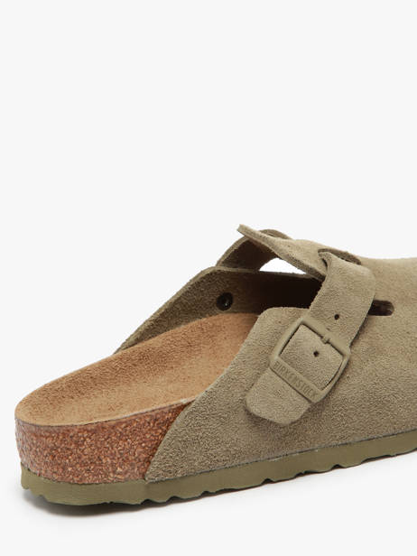 Mules Boston En Cuir Birkenstock Vert unisex 1025844 vue secondaire 3