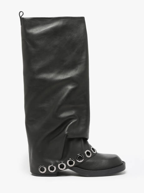 Bottes En Cuir N°6 Noir women GE1