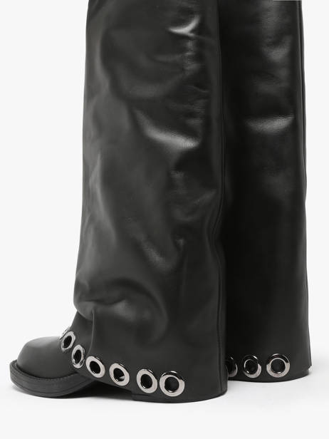 Bottes En Cuir N°6 Noir women GE1 vue secondaire 3