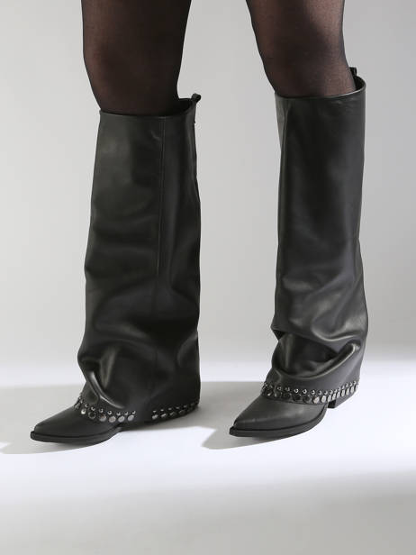 Bottes En Cuir N°6 Noir women AN31 vue secondaire 1