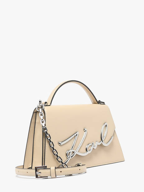 Sac Bandoulière K Signature Cuir Karl lagerfeld Beige k signature A1W30036 vue secondaire 1