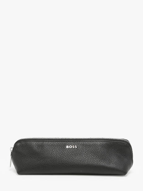 Étui Stylos Cuir Hugo boss Noir grained HLX417A