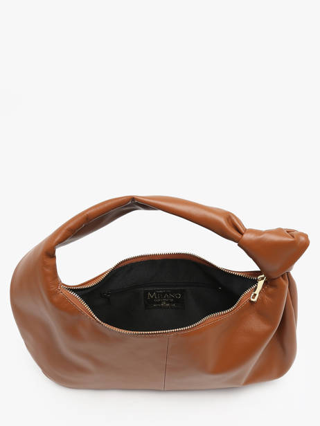 Sac Porté épaule Sauvage Cuir Milano Marron sauvage SA24114 vue secondaire 3