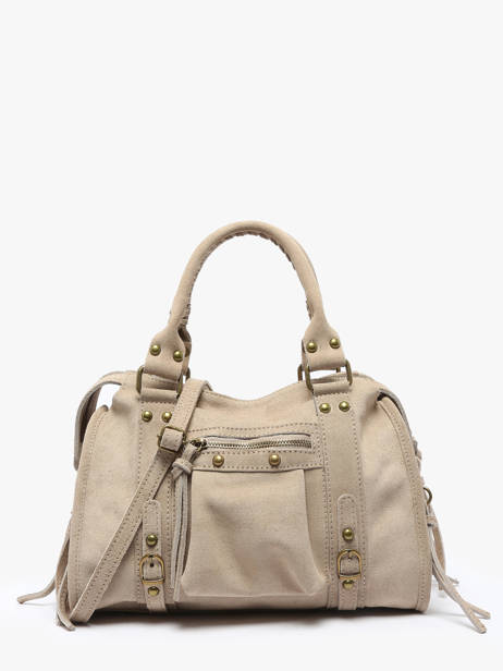 Sac Porté épaule Velvet Cuir Milano Beige velvet VE24094