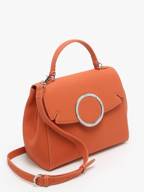 Sac Porté Main Ginkgo Cuir Nathan baume Orange ginkgo 1 vue secondaire 2