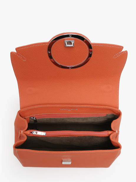 Sac Porté Main Ginkgo Cuir Nathan baume Orange ginkgo 1 vue secondaire 3