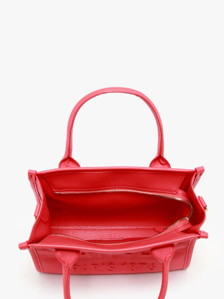 Cabas Zippé S Jour Cuir Lancel Rouge jour A12995 vue secondaire 3