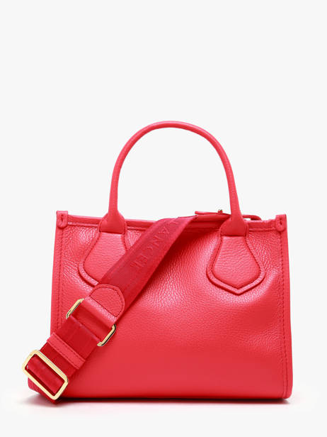 Cabas Zippé S Jour Cuir Lancel Rouge jour A12995 vue secondaire 4