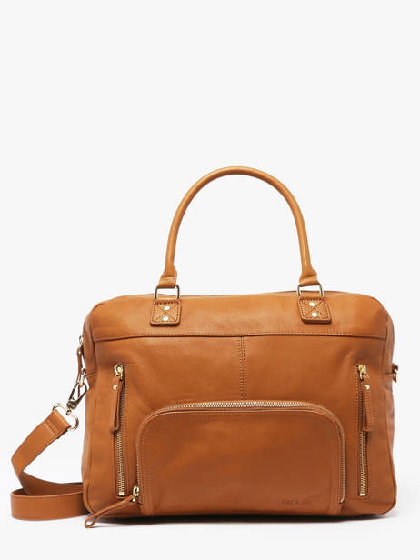 Sac Macy Cuir Nat et nin Marron vintage MACY