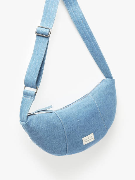 Sac Bandoulière Denim Coton Nat et nin Bleu denim DE vue secondaire 2