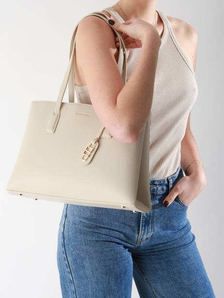 Sac Porté épaule Saffiano David jones Beige saffiano CM7468 vue secondaire 1