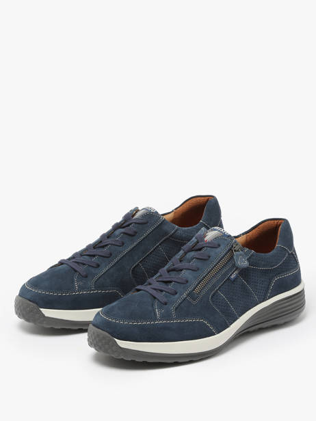 Sneakers En Cuir Mephisto Bleu men P5147109 vue secondaire 1