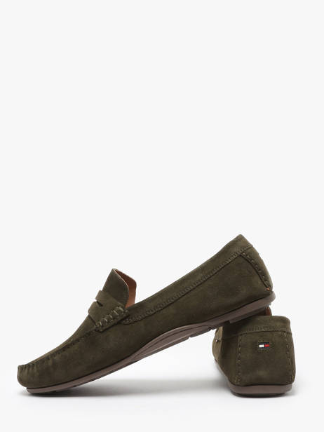 Mocassins En Cuir Tommy hilfiger Vert men 4998RBN vue secondaire 2