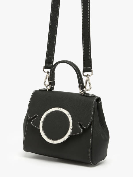 Sac Porté Main Yumi Cuir Nathan baume Noir ginkgo 4 vue secondaire 2