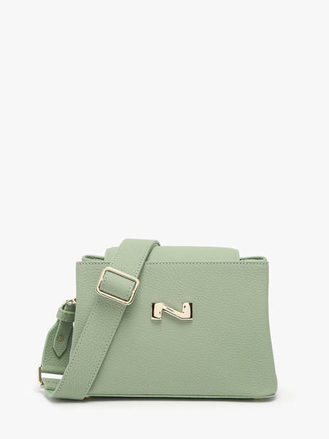 Sac Bandoulière Poppy Cuir Nathan baume Vert eden 2