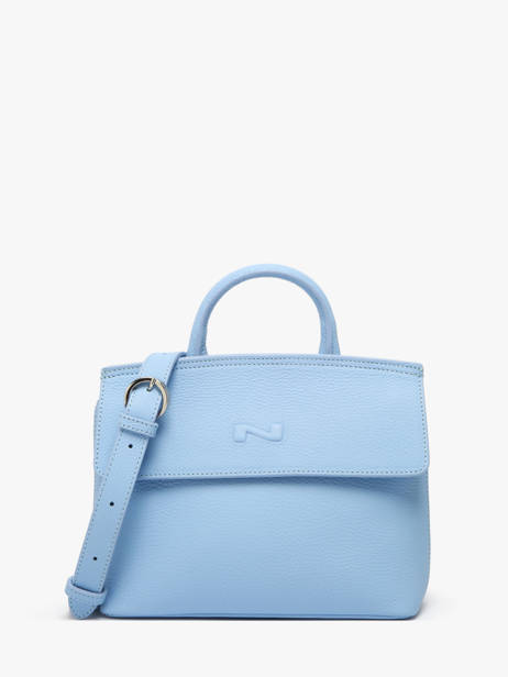 Sac Bandoulière Calie Cuir Nathan baume Bleu nathan 19