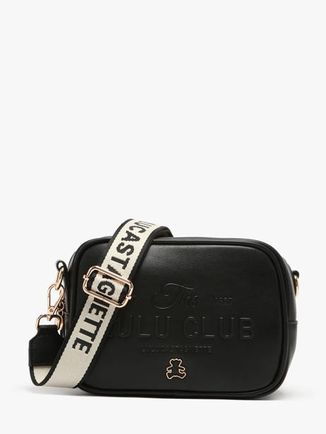 Sac Bandoulière Logo Lulu castagnette Noir logo YZERNAY