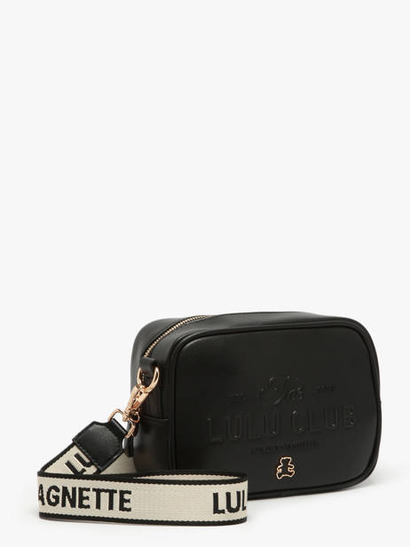 Sac Bandoulière Logo Lulu castagnette Noir logo YZERNAY vue secondaire 2