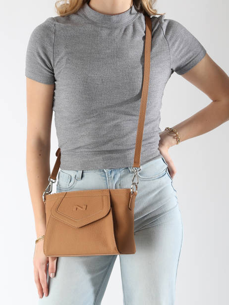 Sac Bandoulière Vanilla Cuir Nathan baume Marron candy 7 vue secondaire 1