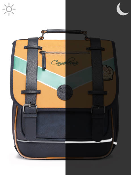 Sac à Dos 2 Compartiments Cameleon Jaune vintage urban PBVBSD39 vue secondaire 8