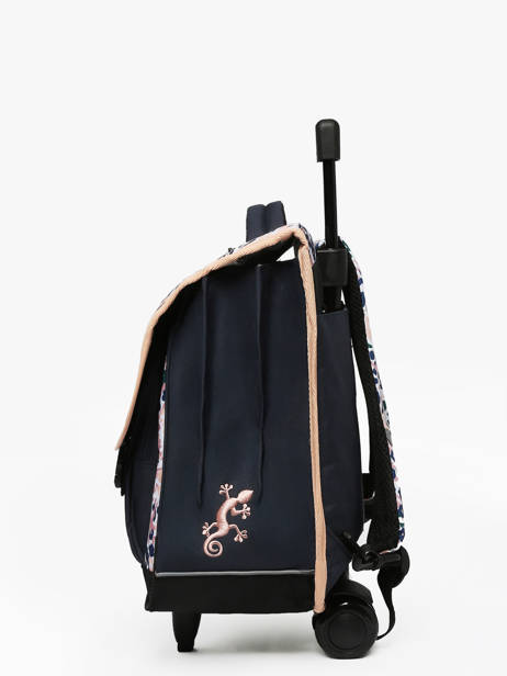 Cartable à Roulettes Enfant 3 Compartiments Cameleon Bleu actual CR41 vue secondaire 2