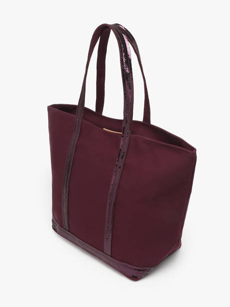 Le Cabas L Zippé Paillettes Vanessa bruno Violet cabas 1V40409 vue secondaire 2