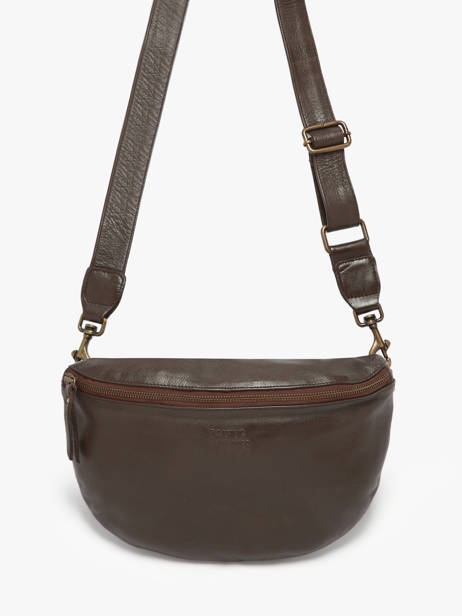 Sac Banane Cow Cuir Basilic pepper Marron cow BCOW54 vue secondaire 2