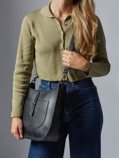 Sac Bandoulière Caviar Cuir Milano Noir caviar CA25068 vue secondaire 1