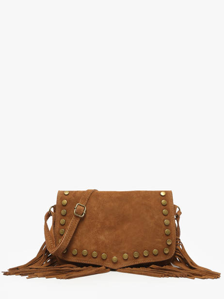 Sac Bandoulière Velvet Cuir Milano Orange velvet VE241115